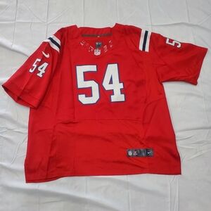 Tedy Bruschi #54 New England Patriots Red Throwback Jersey 2XL